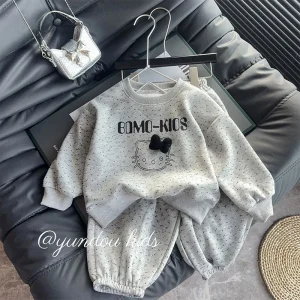 Kid Fashion Cartoon Sweatshirts Pullover 2pcs
