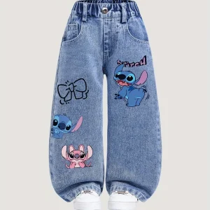 Disney-Stitch pattern  Loose Casual Jeans