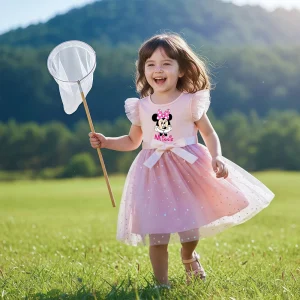 Princess Minnie  Cartoon Star Sequins Party Dress