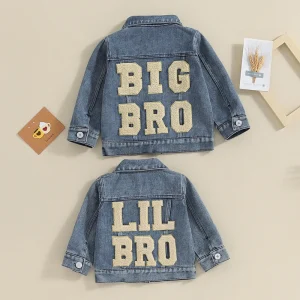 Baby Boys Denim Jacket Collar Coat