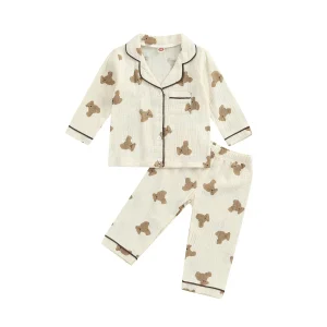 0-6Years Kids Unisex Casual Pajama Suit